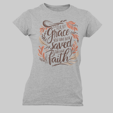 Ephesians 2:8 (foliage) - LUXURY Women's Tee